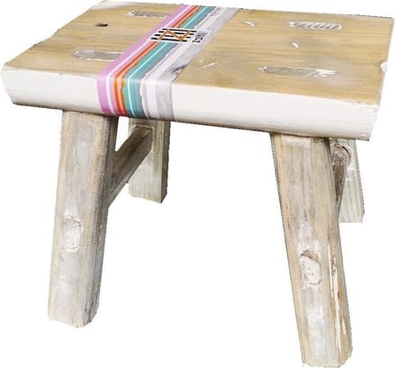 Houten decoratie Kruk