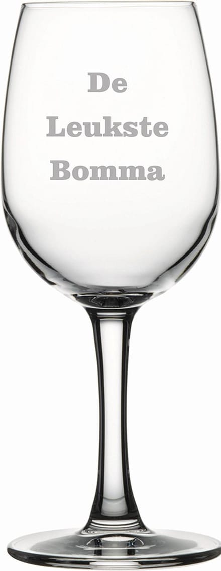Witte wijnglas gegraveerd - 36cl - De Leukste Bomma