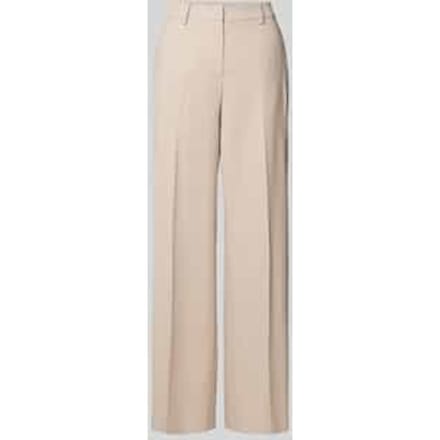 Broek met persplooien en paspelzakken aan de achterkant