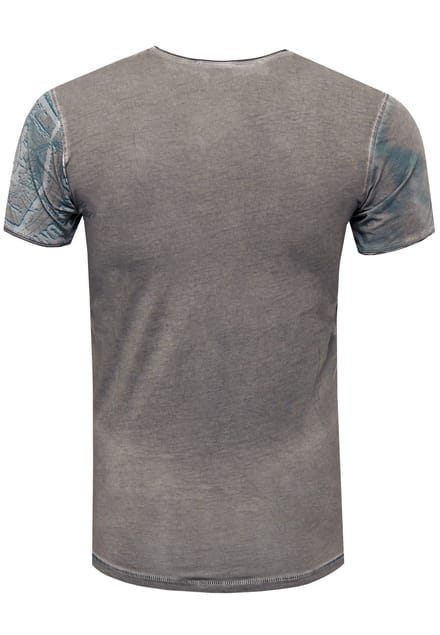 T-shirt met V-hals en strasssteentjes Trimmed