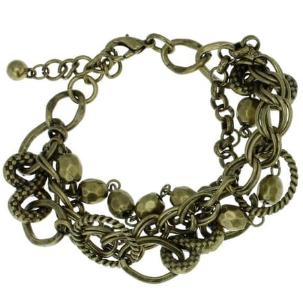 Behave - Armband - oud-goudkleur schakels - vintage modeaccent