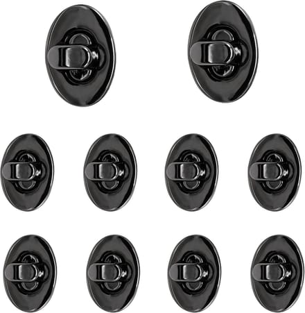 Draaisluiting Gesp - Tas Sluiting - Tassen Maken - Gladde Functionaliteit - 22mm x 28mm - Gun Metal