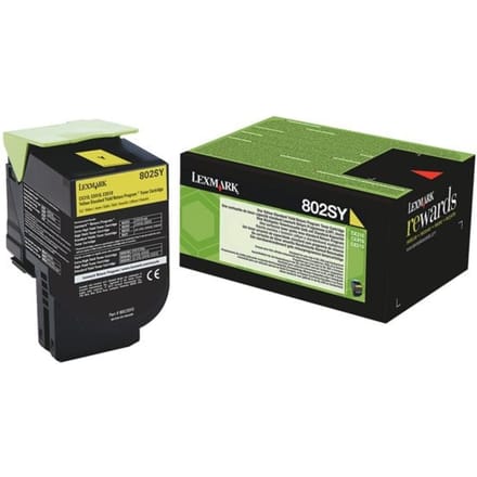 Tonercartridge Lexmark 80C2SY0 prebate geel