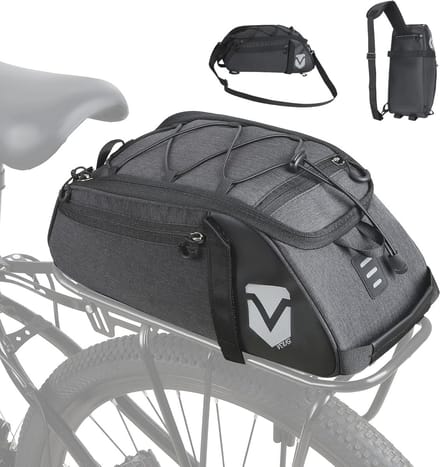 Multifunctionele Waterdichte Fietsbagagedragertas - 8 Liter, Zwart