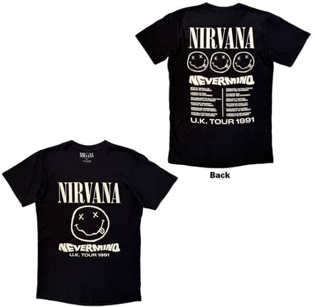 Nirvana - Tour '91 Heren Tshirt - M - Zwart