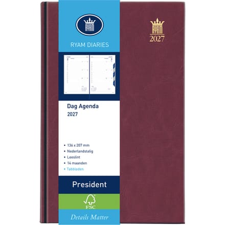 Agenda 2027 Ryam President 1dag/1pagina bordeaux