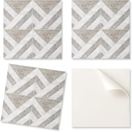 Set zelfklevende tegels met geometrisch patroon, 9x30x30 cm