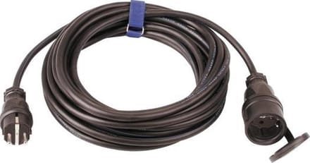 SIROX® verlengkabel H07RN-F 3x1,5mm² zwart - 10 meter