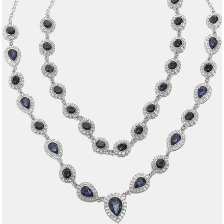 Stradivarius Ketting met steentjes  Grijs OS