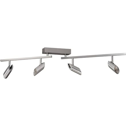 Brilliant LED plafondspot Risell, lengte 104 cm, aluminiumkleurig