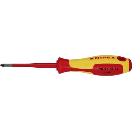 Knipex Pozidriv® 98 25 01 SL VDE Kruiskop schroevendraaier PZ 1 Koplengte: 80 mm