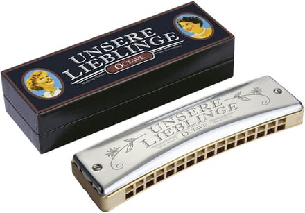 Hohner Unsere Lieblinge 32 C houtkanzellenkörper - Octaaf mondharmonica