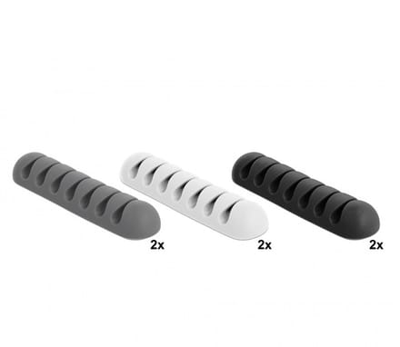 Delock 18301 Kabelclips Thermoplast Wit, Grijs, Zwart (Ø x h) 4 mm x 13 mm 1 set(s)