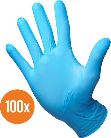 DULA wegwerphandschoenen blauw - Maat S - soft nitril 100 handschoenen