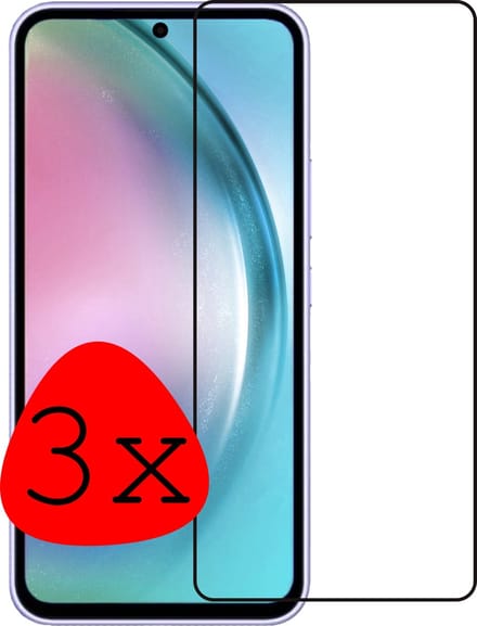 Screenprotector - 3 Stuks Geschikt voor Samsung Galaxy A54 - Full Cover - Beschermglas - Gehard Glas - Tempered Glass - Screen Protector