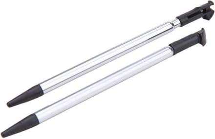 2x Inschuifbare Aluminium Stylus Pen geschikt voor NEW Nintendo 3DS
