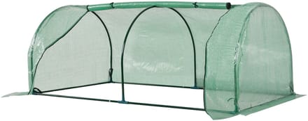 Outsunny-Kunststoff, Stahl-Grün-200L x 100B x 80H cm-Gewächshaus