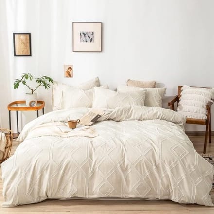 Allecto - Dekbedovertrek 135x200 cm - Boho vintage - Chic getuft