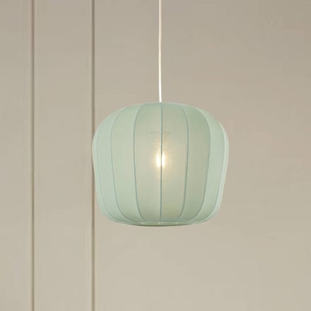 Lindby - Hanglamp - 1licht - Stof - H: 30 cm - E27 - blauw