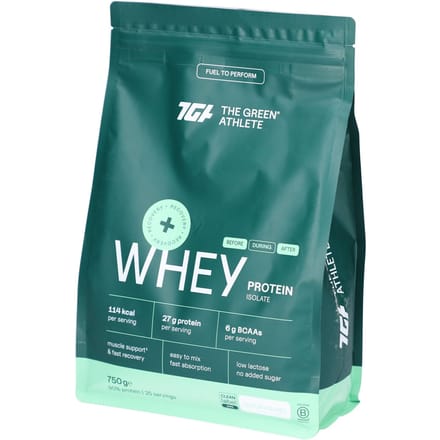 The Green Athlete Whey Protein Isolate Unflavoured 750 Poeder