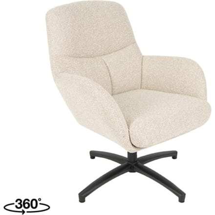 LABEL51 Chill Zone Fauteuil - Naturel - Royal Stof - One Size - - - Met Armleuning