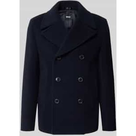 Slim Fit lange jas van wolmix model 'H-Hyde-Peacoat-264'