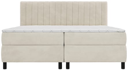 Vente-unique Boxspringbed stof beige 2 x 80 x 200 cm