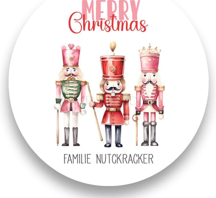 Sluitzegels Kerst met naam - Nutcrackers - Sluitstickers Pimp Studio