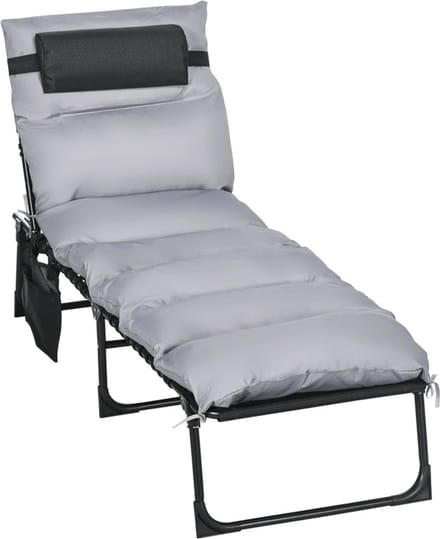 Veldbed - Kampeerbed - Vouwbed - Ligbed - Stretcher- Campingbedje - Opvouwbaar - 1 Persoons - Grijs