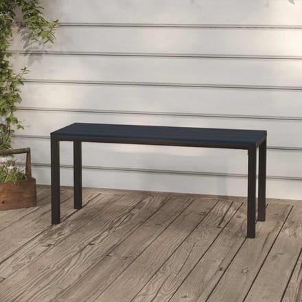 vidaXL - Tuinbank - 110 - cm - staal - en - HKC - zwart