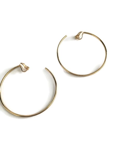 Petra's Sieradenwereld - Clipoorbel oorring goudkleurig groot 60 mm (324)