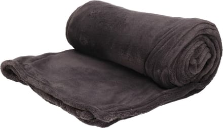 H&S Fleece deken - plaid - polyester - antraciet - 125 x 150 cm