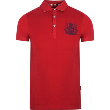 Aquascutum Aldis Crest Logo rood poloshirt op de borst