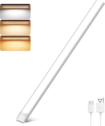 Draaibare LED Kastverlichting met Bewegingssensor, Oplaadbaar en Dimbaar