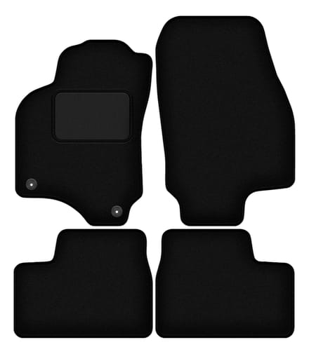 Zwarte veloursmatten voor: Opel Astra G cabrio, coupé, bertone (1998-2009)