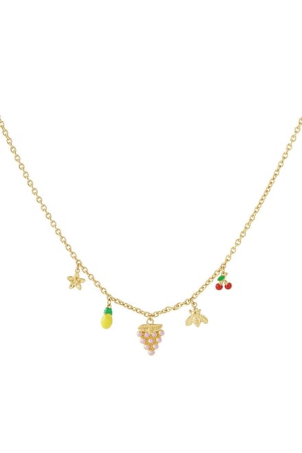 Fruitige bedeltjes ketting