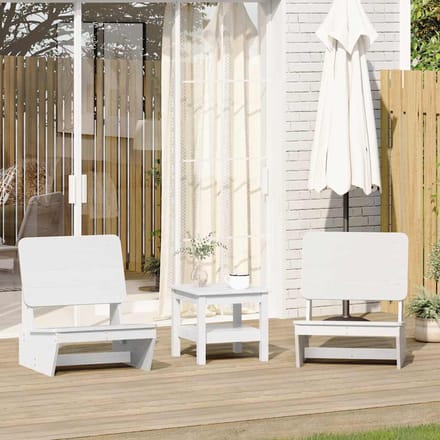 vidaXL - Tuinstoelen - 2 - st - 60x64x70,5 - cm - massief - grenenhout - wit