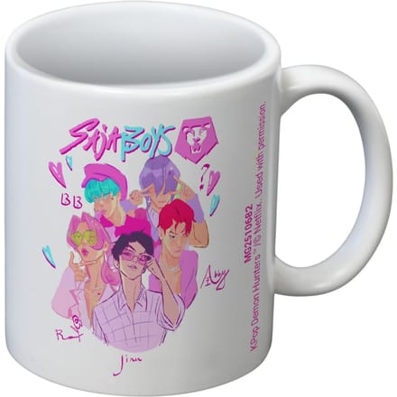 K-Pop Demon Hunters Grafische Saja Boys Mok (Wit)