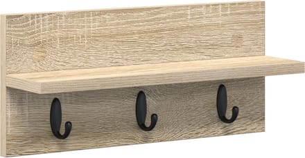 vidaXL - Wandgemonteerde - kapstok - Muurmontage - Sonoma - Eik - Bewerkt - hout
