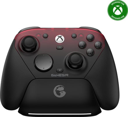 GameSir G7 Pro Controller met Oplaadstation: TMR Joysticks, Verstelbare Triggers & 4 Programmeerbare Knoppen - Shadow Ember