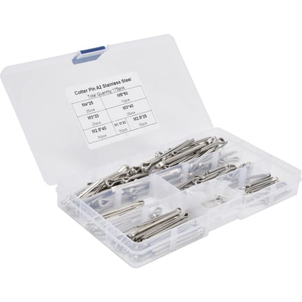 175 Stuks Splitpen Metalen Clip Bevestigingsset Kit Assortiment voor Auto Machine Werkplaats