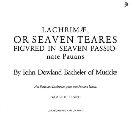 Gambe Di Legno - Lachrimae, Or Seaven Teares (CD)