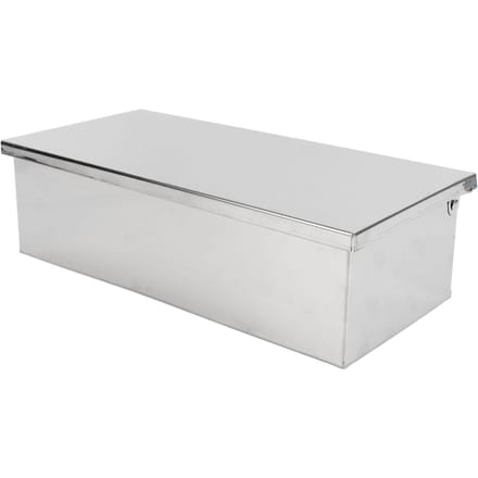 Boîte à assaisonnements avec couvercle à charnière Contenant à épices en acier inoxydable 304 Multi-compartiments Organisateur de cuisine L white