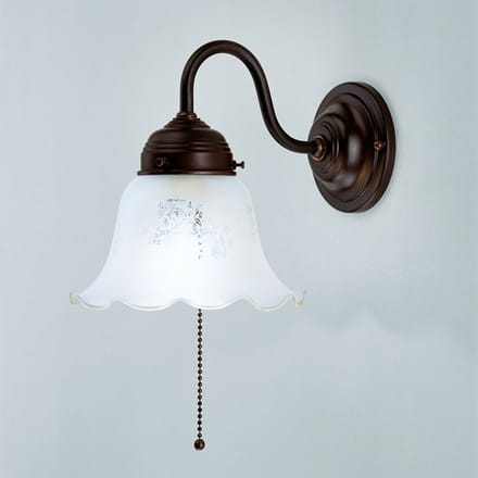 Berliner Messinglampen Wandlamp Gretchen met aangebracht antiek