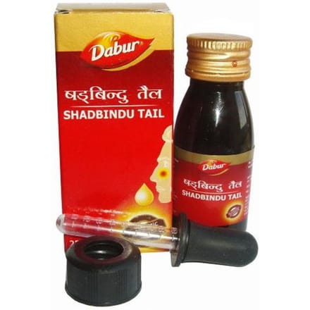 Gouttes d'huile Tuile Shadbindu (25ml), Queue de Shadbindu, Dabur 25 ml