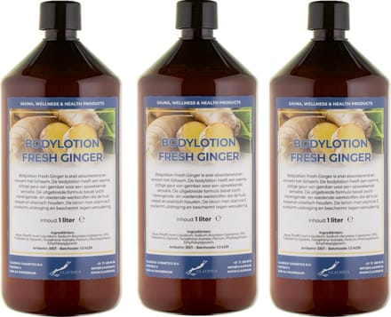 Bodylotion Fresh Ginger 1 Liter - set van 3 stuks