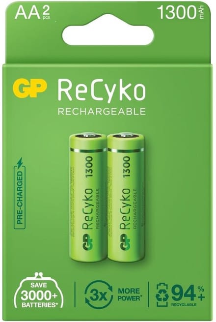 GP Oplaadbare AA Penlite NiMH 1300mAh blister 2