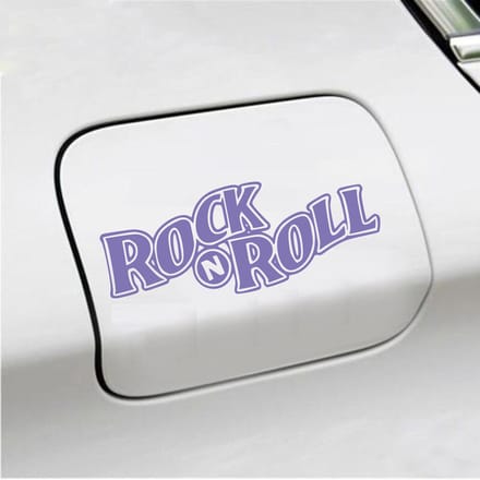 Bumpersticker - Rock N Roll - 5,7 X 14,8 - Paars
