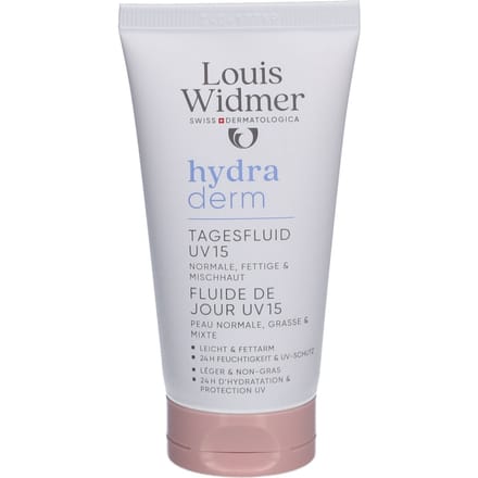Louis Widmer Hydraderm Dag Fluide UV15 Zonder Parfum 50 Dagcrème