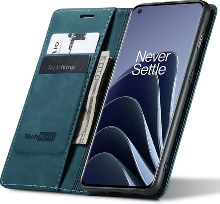 Hoesje geschikt voor OnePlus 10 Pro - Book Case Leer Slimline Blauw